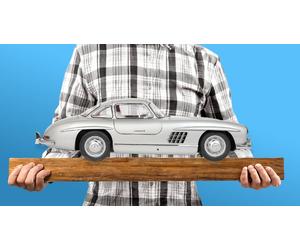 Ixo (Parent) Mercedes 300 Sl Silver 1/8 Scale Full Metal Kit