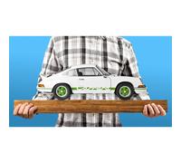 IXO Porsche 911 Carrera RS 2.7 White/Green 1:8 Metal Model Kit