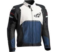 Ixon Allroad Motorcycle Textile Jacket, black-white-blue, size L for Men