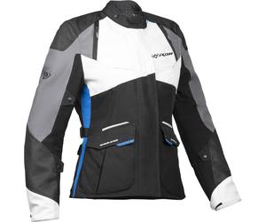 Ixon Balder Damen Motorcycle Textile Jacket, black-grey-blue, size XS