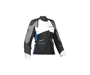 Ixon Balder Women's Motorcycle Jacket Black/Grey/BlueL Black,Grey,Blue