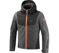 Ixon Burning waterproof Motorcycle Textile Jacket, black-grey-red, size 3XL for Men