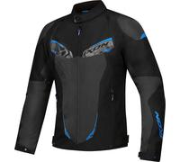 Ixon Caliber Waterproof Motorcycle Textile Jacket, black-grey-blue, size 3XL for Men