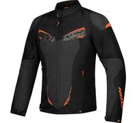Ixon Caliber Waterproof Motorcycle Textile Jacket, black-grey-orange, size S for Men