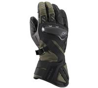 Ixon MS Drakkar waterproof Motorcycle Gloves, black-green-brown-beige, size S for Men