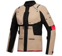 Ixon M-Skeid Waterproof Ladies Motorcycle Textile Jacket, red-beige, size M for Women