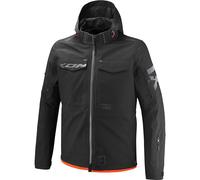 Ixon Square waterproof Motorcycle Textile Jacket, black-red, size 4XL for Men