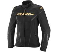 Ixon Striker 2 Air WP waterproof Ladies Motorcycle Textile Jacket, black-gold, size XS for Women