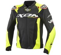 Ixon Vortex 3 Motorcycle Leather Jacket, black-yellow, size L for Men