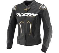 Ixon Vortex 3 Ladies Motorcycle Leather Jacket, black-white-gold, size L for Women