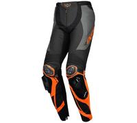 Ixon Vortex 3 Motorcycle Leather Pants, black-orange, size S for Men