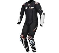 Ixon Vortex 3 1-Piece Motorcycle Leather Suit, black-white, size 2XL for Men