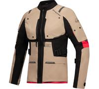 Ixon M-Skeid Waterproof Ladies Motorcycle Textile Jacket, red-beige, size M for Women