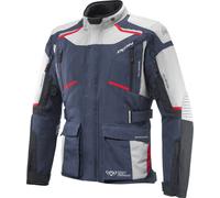 Ixon Midgard Waterproof Motorcycle Textile Jacket, black/grey/blue, size 4XL