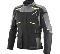 Ixon Midgard Waterproof Motorcycle Textile Jacket, black/grey/fluo yellow, size S