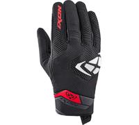 Ixon Mig 2 Airflow Motorcycle Gloves, black/white/red, size L