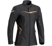 Ixon Slash Ladies Motorcycle Textile Jacket, black-gold, size XS for Women