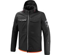 Ixon Square Motorbike Motorcycle Textile Jacket - Black / Bright Red