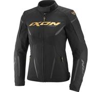 Ixon Striker 2 waterproof Ladies Motorcycle Textile Jacket, black/gold, size L