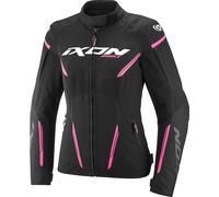 Ixon Striker 2 waterproof Ladies Motorcycle Textile Jacket, black/hotpink, size XL