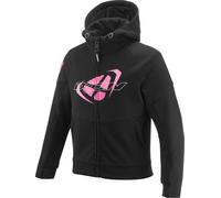 Ixon Touchdown L Kids Motorcycle Textile Jacket, black/hotpink, size 14 years