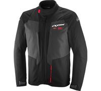 Ixon Tyr Motorcycle Textile Parka, black-grey-red, size XL for Men