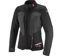 Ixon Tyr waterproof Ladies Motorcycle Textile Parka, black-grey-pink, size M for Women