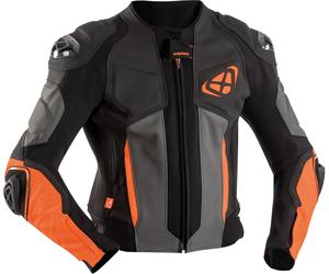 Ixon Vendetta Evo Motorcycle Leather Jacket, black-grey-orange, size 2XL for Men