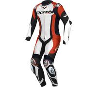 Ixon Vortex 3 1-Piece Motorcycle Leather Suit, black-white-red, size M for Men