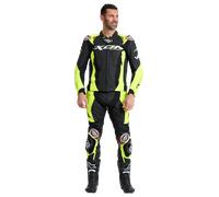 Ixon Vortex 3 Motorcycle Leather Jacket, black-yellow, size M for Men