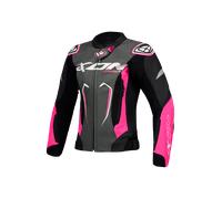 Ixon Vortex 3 Ladies Motorcycle Leather Jacket, black-pink, size 2XL for Women