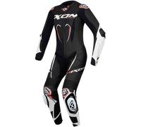 Ixon Vortex 3 Ladies 1-Piece Motorcycle Leather Suit, black-white, size XL for Women