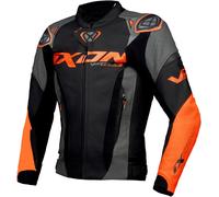 Ixon Vortex 3 Motorcycle Leather Jacket, black/orange, size XL