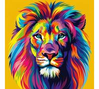 IXPIAOLI 5D Diamond Painting Kits for Adults,Diamond Art, Full Drill Paint with Diamonds for Bathroom Restroom Wall Decor Gift (Lion)
