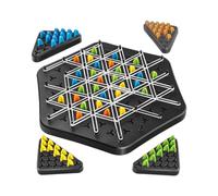 IXPIUZB Triangle Chess Board, Develop Brain Power Triangle Chain Rubber Band Exercise Your Child'S Hands-On Skills Chain Chess Parent-Child Interaction Enhances Children'S Feelings