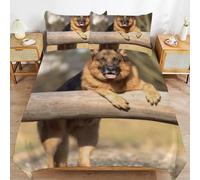 IXPLPPZJ German Shepherd All Season Comfort Lightweight Fabric Smooth Texture Sleep Fit Duvet Cover Sets for Everyone