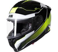 IXS 421 FG 2.1 Helmet, black-white-yellow, size 2XL for Men