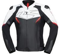 IXS Ace 1.0 Motorcycle Leather Jacket, black/white/red, size 5XL