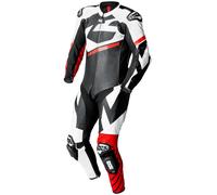 IXS Ace 1.0 One Piece Motorcycle Leather Suit, black/white/red, size 58