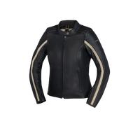 IXS Stripe Ladies Motorcycle Leather Jacket, black, size 38 for Women