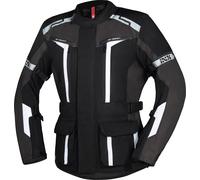 IXS Evans-ST 2.0 Waterproof Touring Motorcycle Textile Jacket, black/grey/white, size XXL