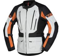 IXS Lennik-ST, textile jacket waterproof XL Black/Light Grey/Orange
