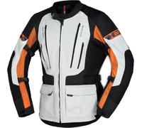 IXS Lennik-ST, textile jacket waterproof L Black/Light Grey/Orange