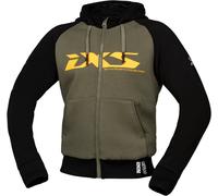 IXS Rapid 1.0 Motorcycle Zip Hoodie, green-orange, size 2XL for Men