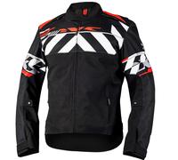 IXS Rapid-STX 2.1 waterproof Motorcycle Textile Jacket, black/grey/red, size L