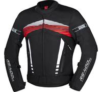 IXS RS-400-ST 3.0 Waterproof Motorcycle Textile Jacket, black-white-red, size M for Men