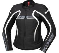 IXS RS-600 1.0 Ladies Motorcycle Leather Jacket, black-white, size 36 for Women