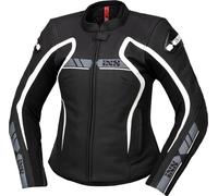 IXS RS-600 1.0 Ladies Motorcycle Leather Jacket, black-white, size 38 for Women