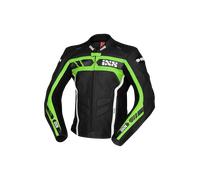 IXS Sport RS-600 1.0 Motorcycle Leather Jacket, black-white-green, size 50