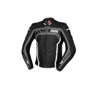 IXS Sport RS-600 1.0 Motorcycle Leather Jacket, black-grey-white, size 50
